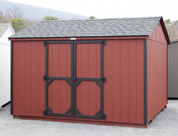10x12 Economy Style Peak Storage Shed built at Pine Creek Structures of Spring Glen